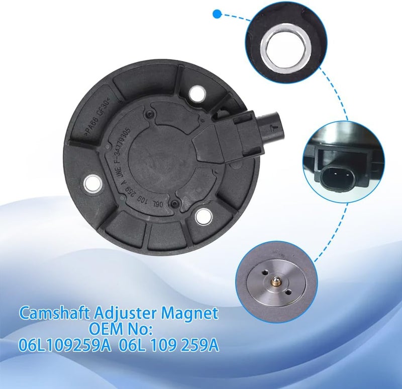YRMST Camshaft Bridge Bracket Adjuster Magnet Solenoid Valve Compatible with VW Golf Jetta Pasha, A3 A4 A5 A6 1.8/2.0T 06H103144J 06H109257A 06L109259A 06J103166A 06H109257C - Image 5